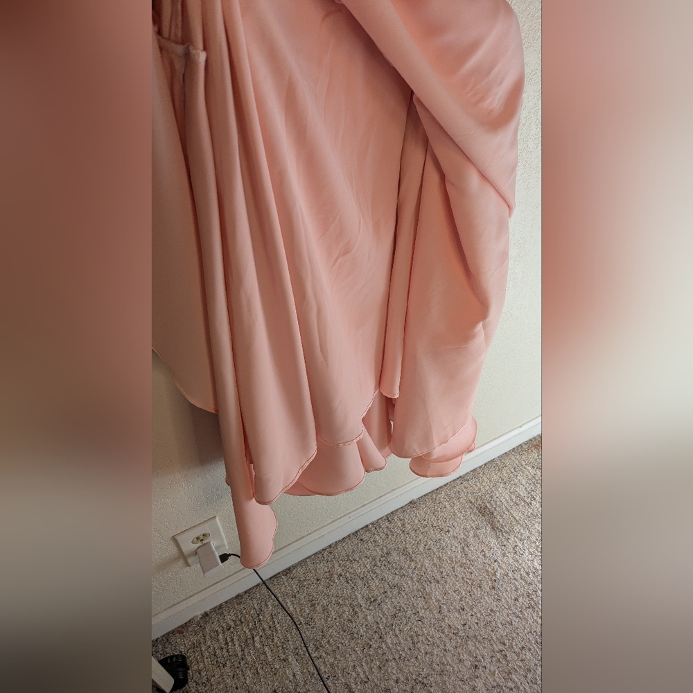 Sarah Luton Pink Ruffle Dress With Tie Belt - Picture 14 of 14
